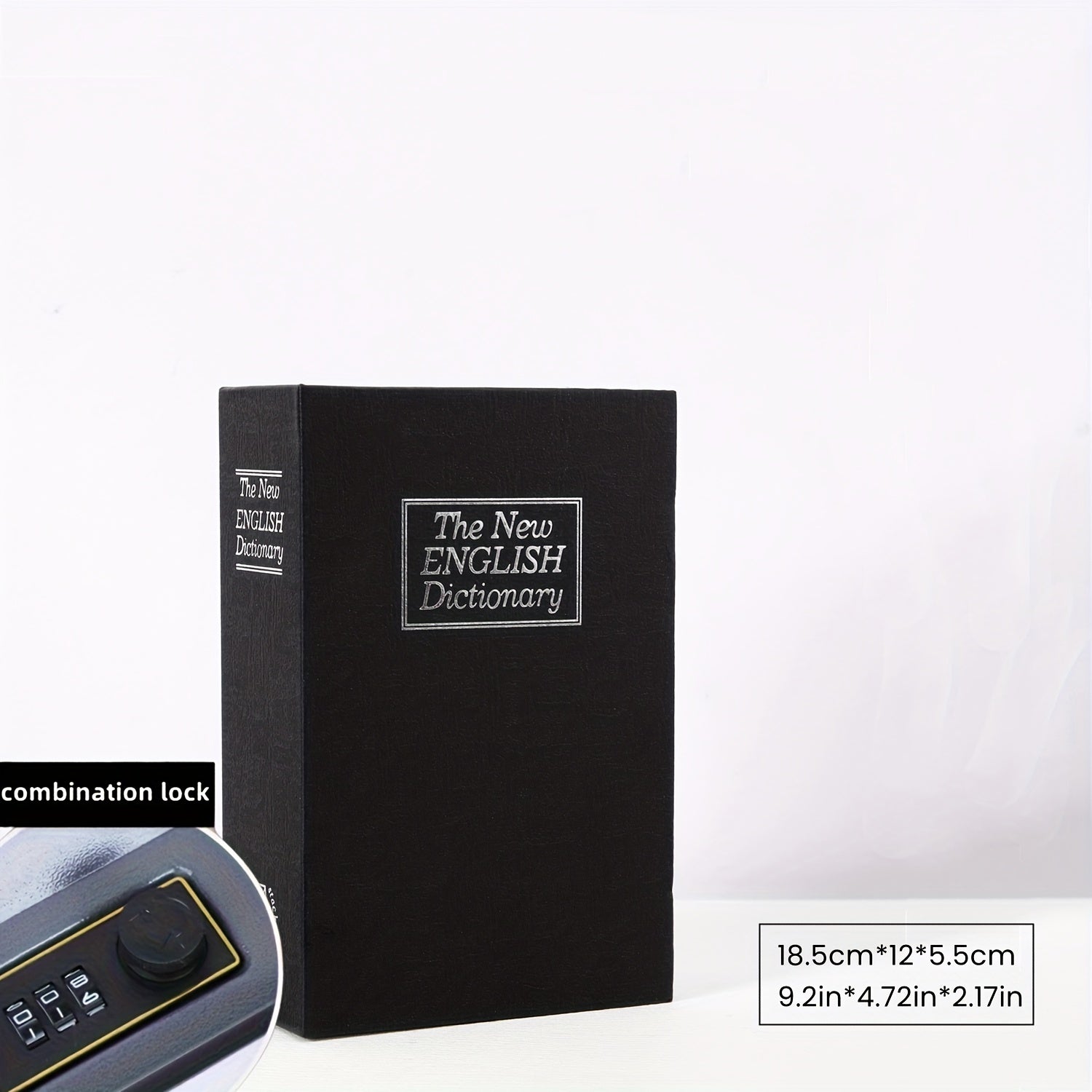 Metal Book Shape Money Box with Password Lock for Valuables Safe Storage