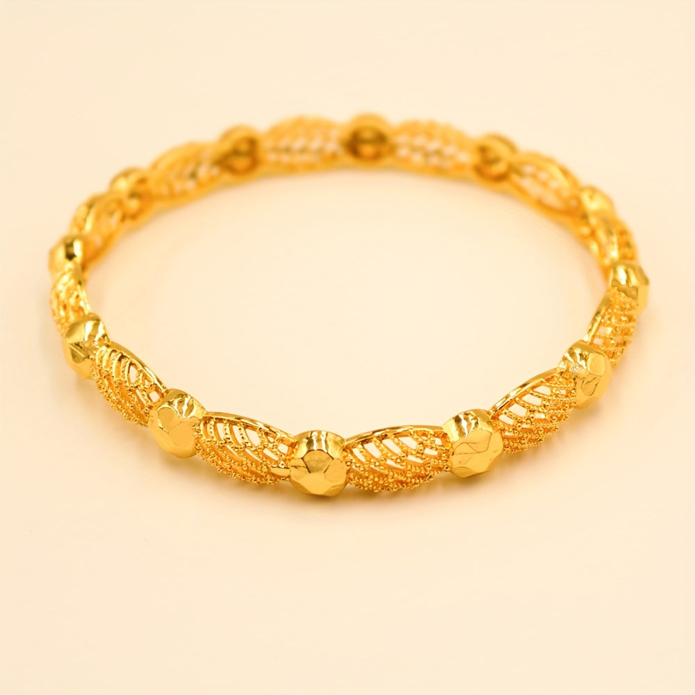 Ayollar uchun 4 ta Dubay ilhomlantirilgan moda taqilishi, kundalik va maxsus tadbirlar uchun alloy bangles to'plami