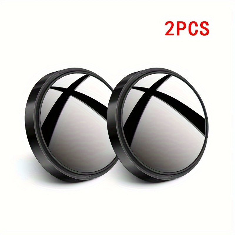 2pcs Car Rearview Mirror Blind Spot Round Wide-Angle Adjustable Safety