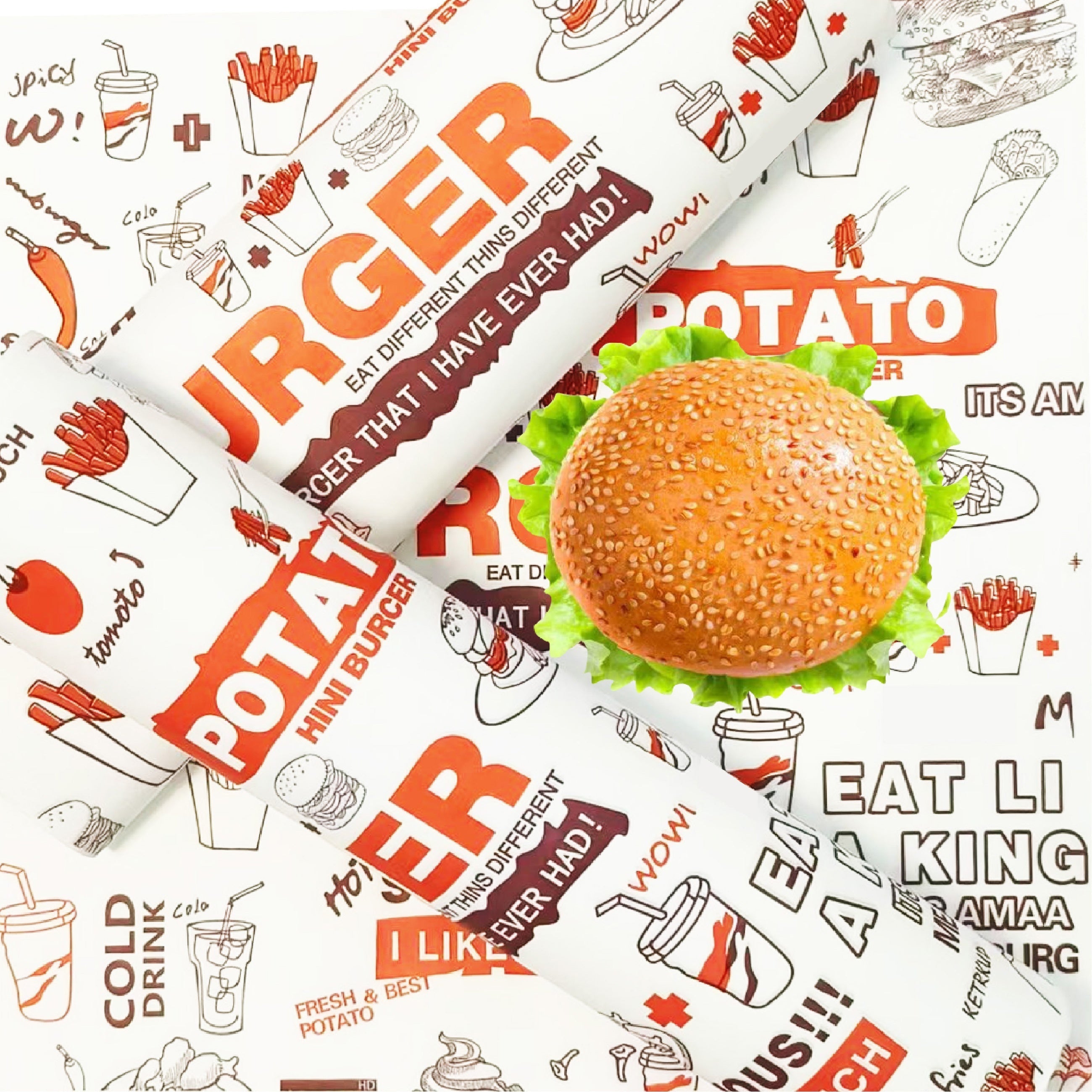 Paquete de papel de horno para deli de 100, 300, 500 para sándwiches, papas fritas, hamburguesas