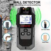5-in-1 Handheld Wall Detector Metal Wood AC Wire Electronic Measuring Safe Drilling