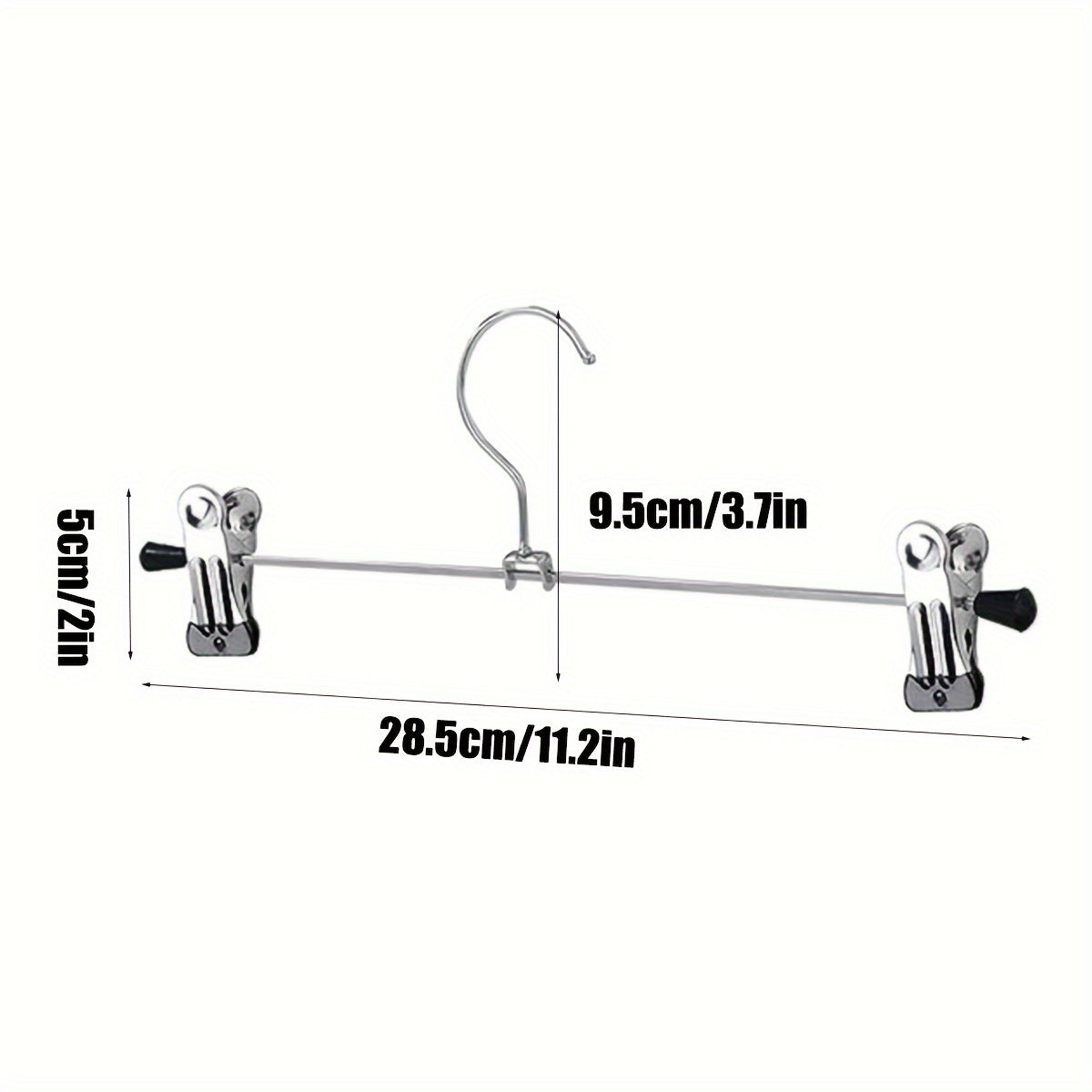 Metal Pants Hangers with Clips Pack of 10 or 20 Heavy Duty Slim Skirt Hangers