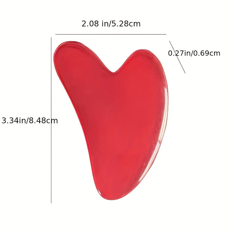 Heart-Shaped Resin Gua Sha Tool for Facial and Body Hair Removal