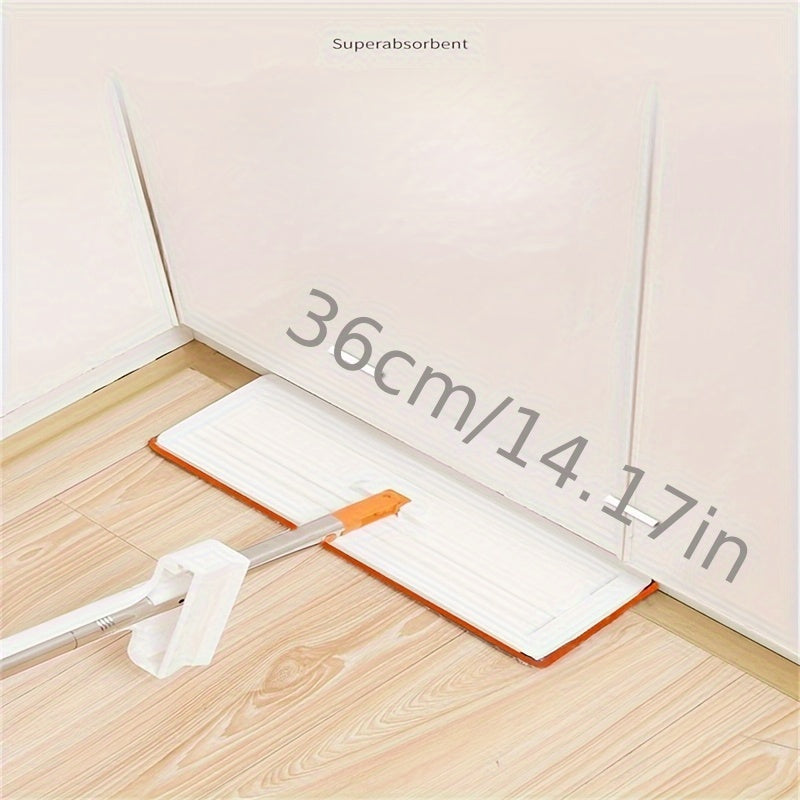 Flat Mop for Home Use, Rotating Design, Water Absorbing, Stainless Steel Pole