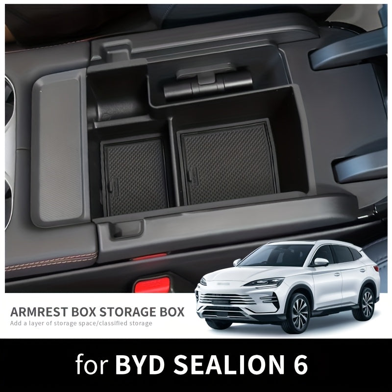 Center Console Storage Box ABS Plastic Middle Armrest Insert Tray for Car Interior