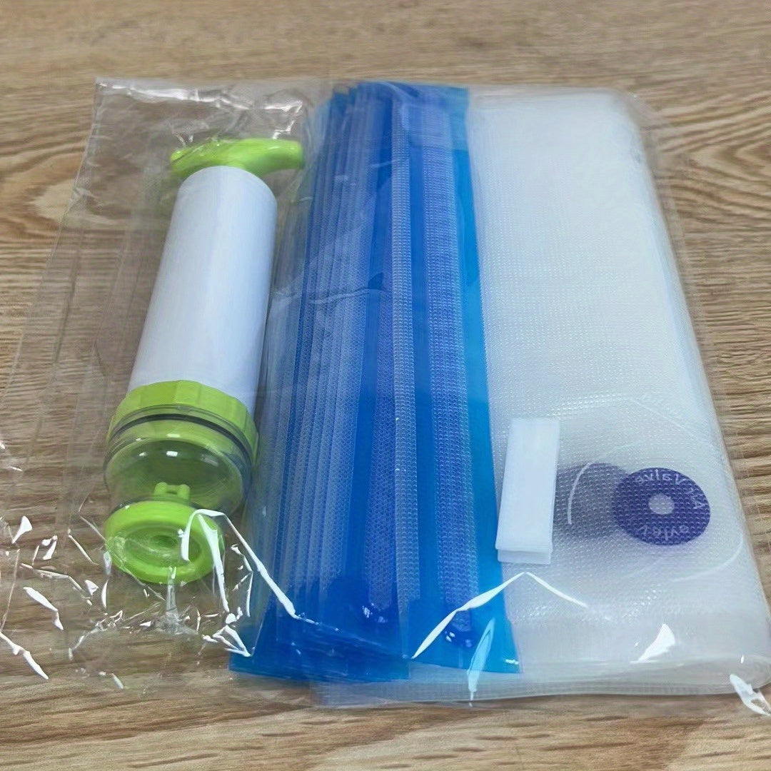 Food Preservation Set Vacuum Bags Pump Sealer Clips Zipper Lock Reusable Storage