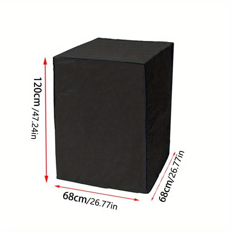 Black Polyester Patio Table Cover Waterproof Drawstring Outdoor Furniture Protection