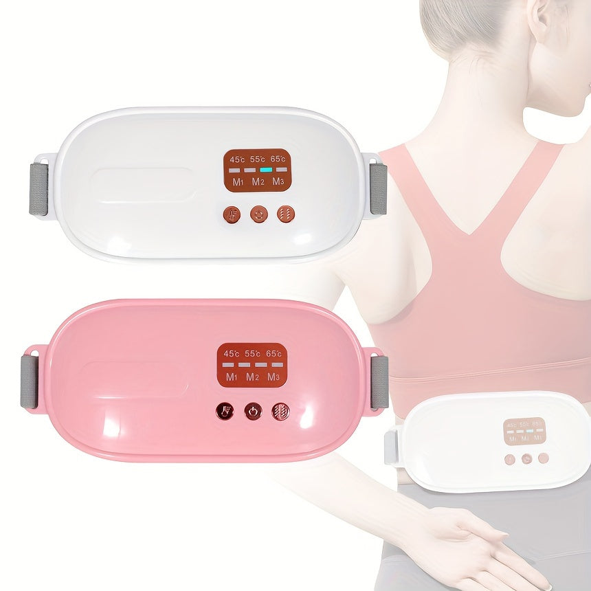 Rechargeable Waist Belt Massager with Adjustable Temperature and Vibration Modes