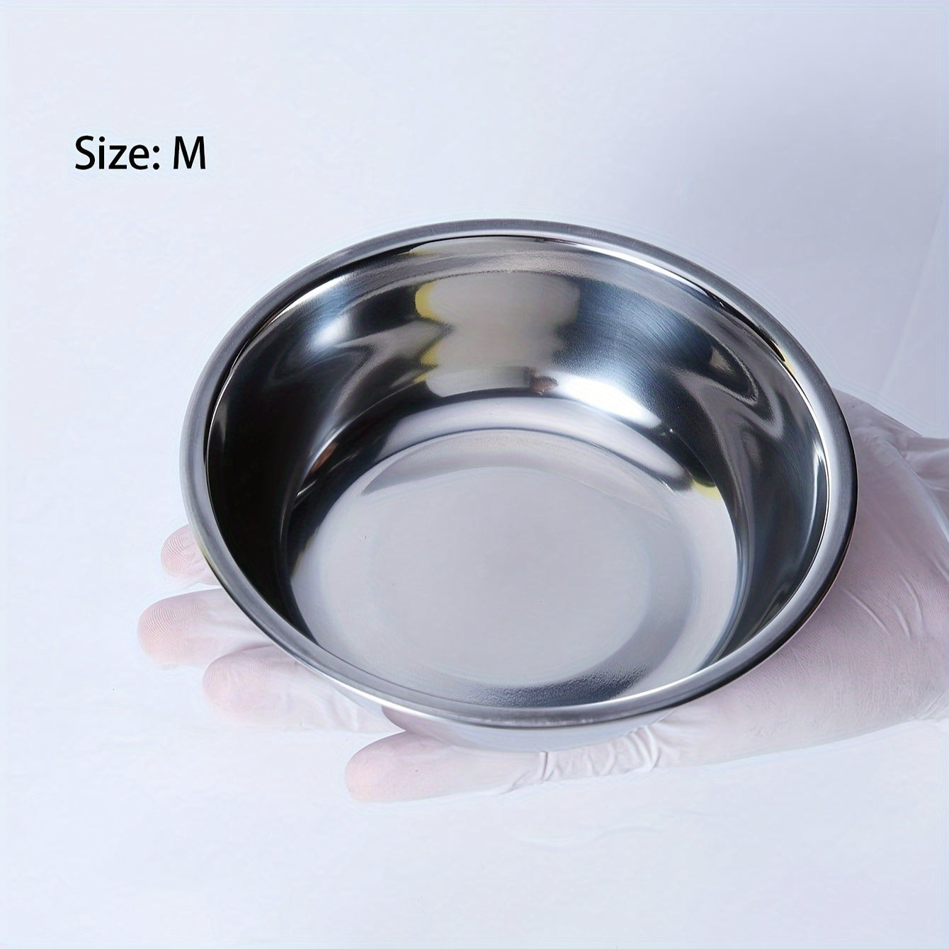 Stainless Steel Pet Bowl for Dogs and Cats Round Slanted Design