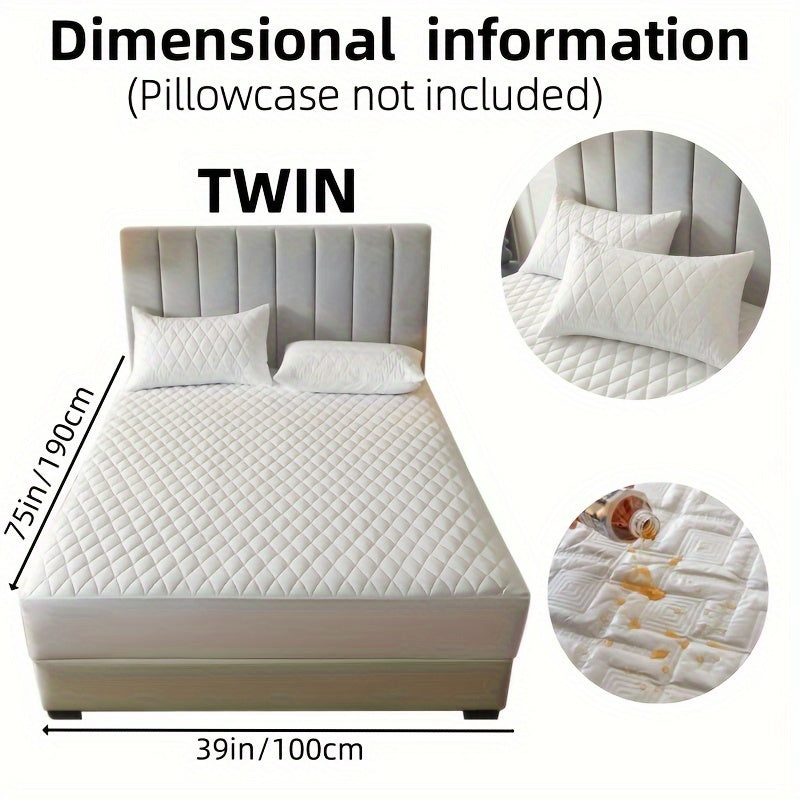 Suv o'tkazmaydigan yostiq himoyachisi, bir-biriga qo'shilgan rangli qatlamli dizayn, suv o'tkazmaydigan, sirpanmaydigan yotoq qoplami