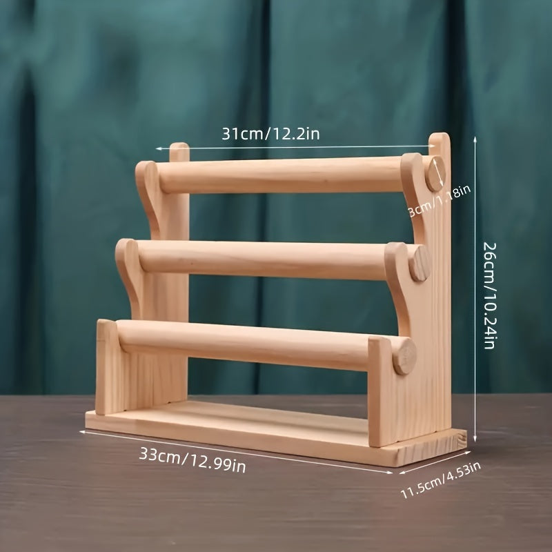 Деревянная подставка для украшений с несколькими уровнями для организации аксессуаров