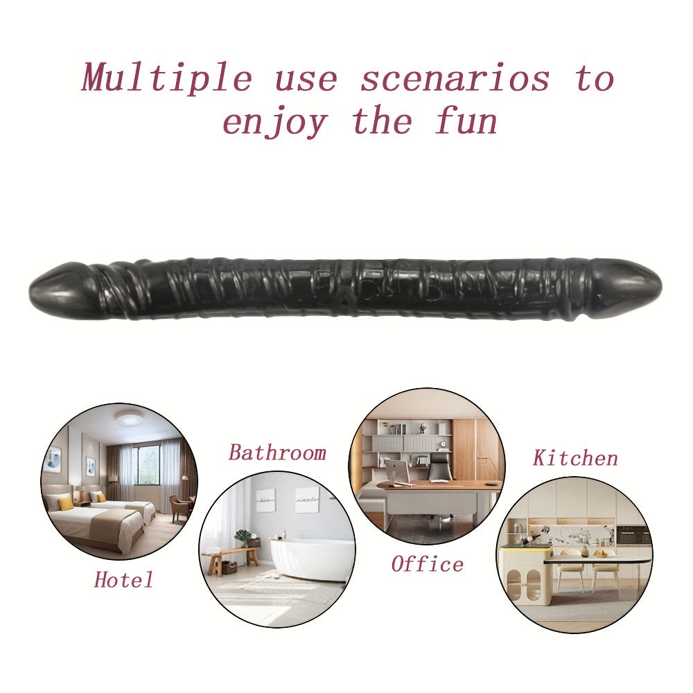 Unisex silikonli ikki boshli ajdar masturbatori 33.5cm, bir nechta ranglarda