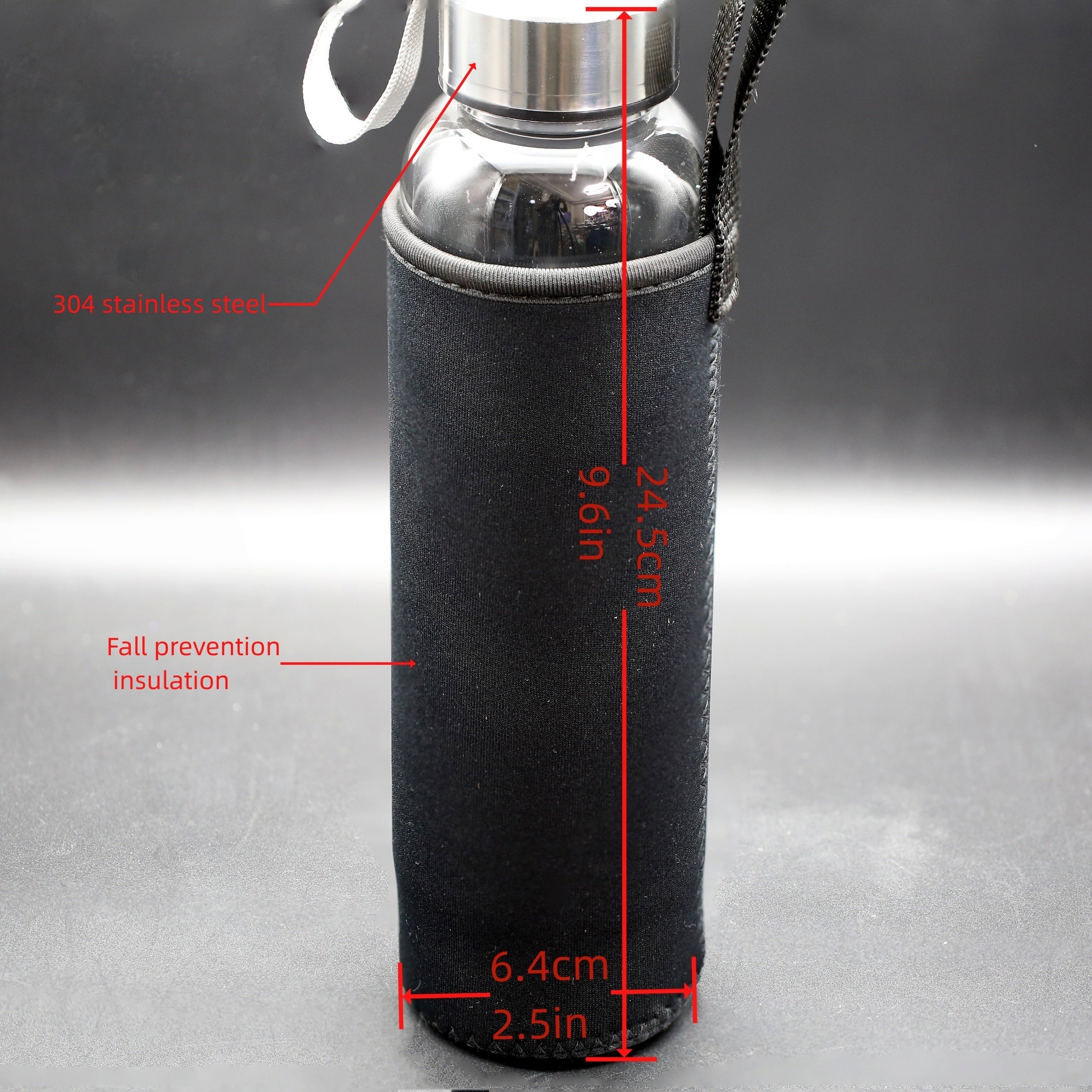 Sun'iy kristal suv shishasi, ametist va oq kristalli cho'zilgan tosh dizayni bilan