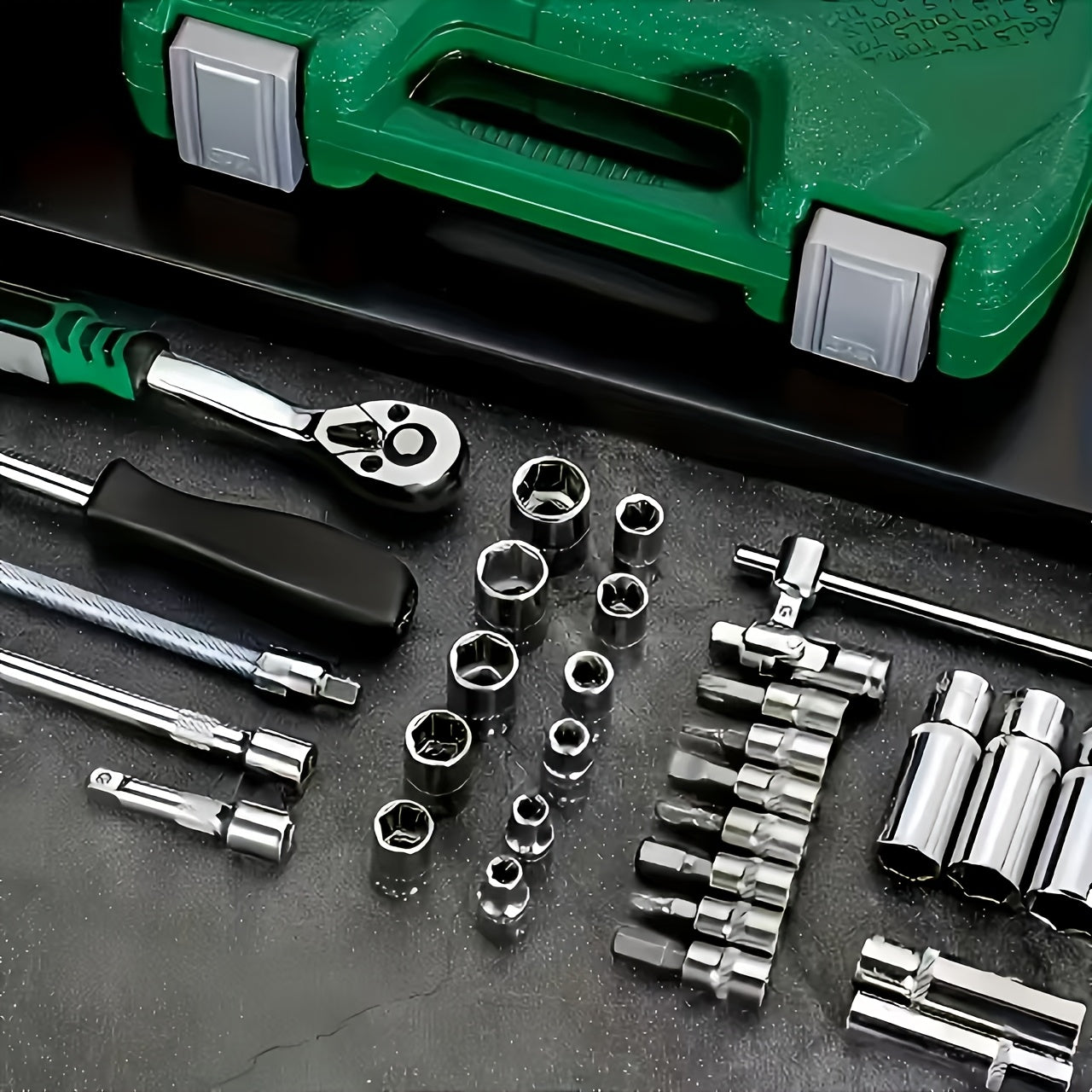 Juego de herramientas de reparación automotriz de 53 piezas para coches, motocicletas y vehículos eléctricos