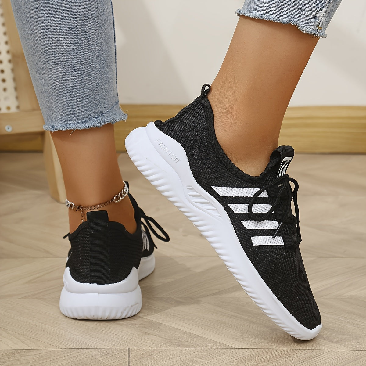 Women's Knit Slip-On Casual Shoes Breathable Lightweight Autumn Comfort