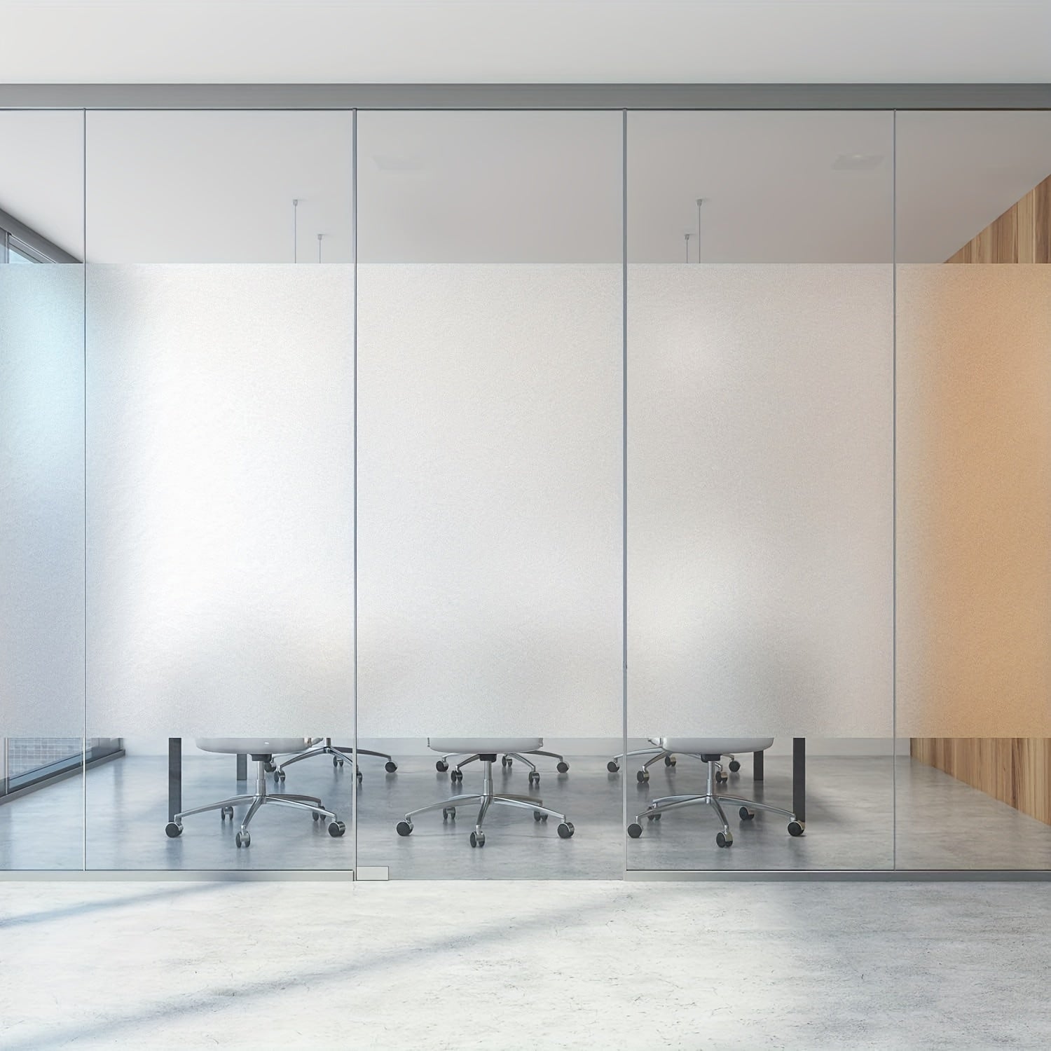 PVC Window Privacy Film Frosted Static Cling Sun and Heat Control for Home