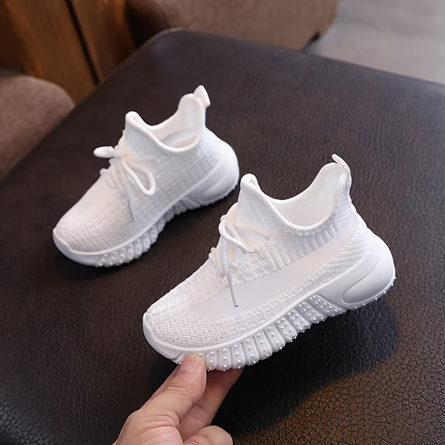 Kids Casual Flat Sneakers for Boys and Girls All-Season Fabric Slip-On Round Toe