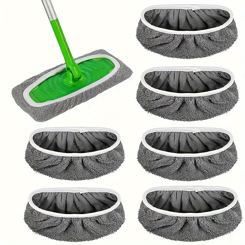 4-Pack Microfiber Mop Pads Reusable Washable Wet Dry Cleaning Replacement Heads
