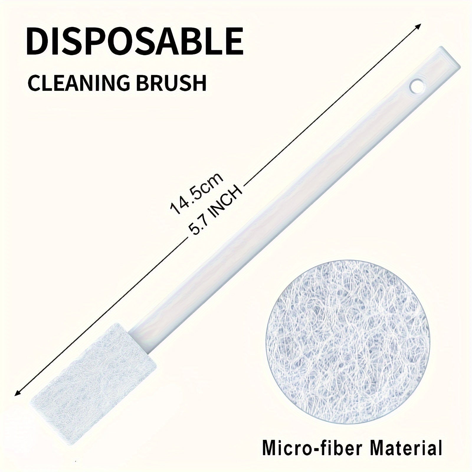 Disposable Crevice Cleaning Brush Set 30/50 Pieces for Small Spaces, Detail Scrubber for Toilet, Windows, Vents