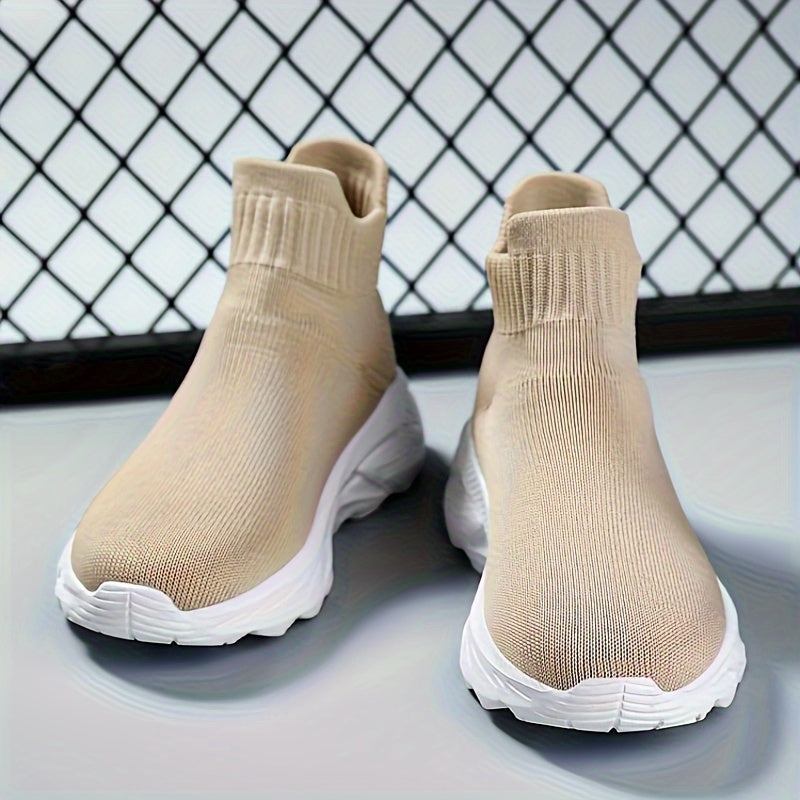 Kids Mid-Top Slip-On Sneakers Breathable Fabric EVA Sole Casual Boys Girls Under 14