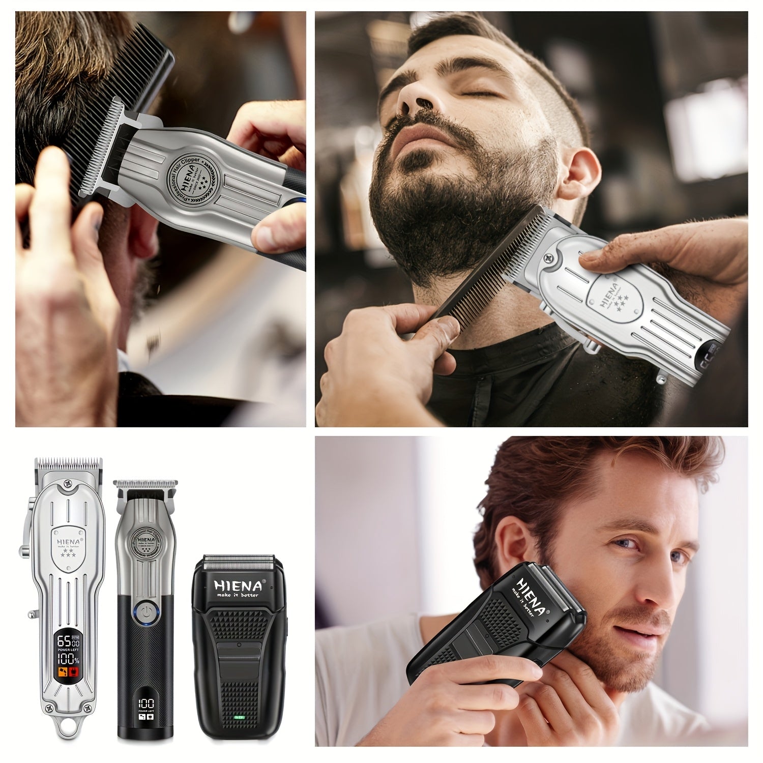 4 шт. профессиональный барберский набор USB-заряжаемый электробритва триммер борода геймер носовой триммер