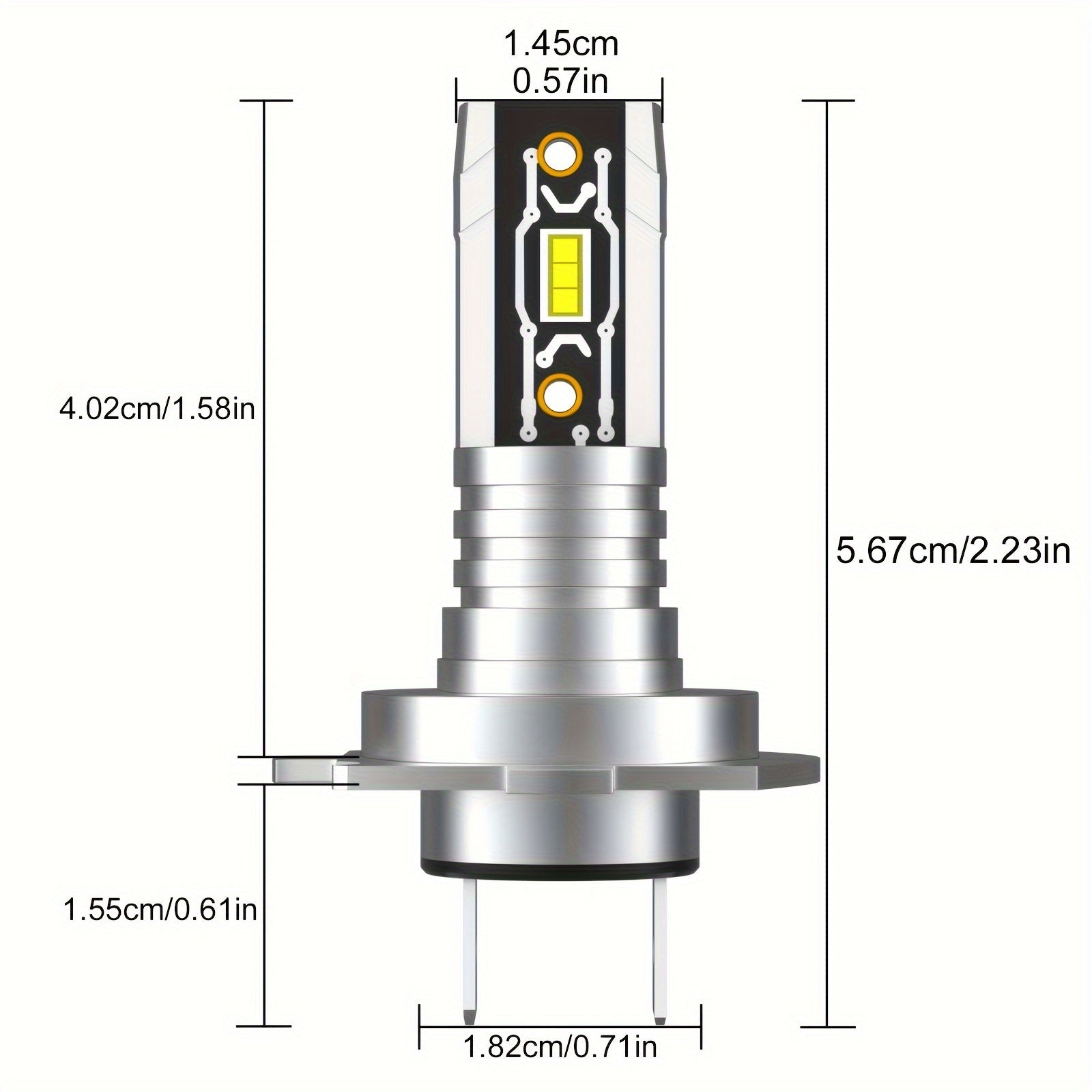 Paquete de 2 faros LED H7 18000LM 6500K Blanco, compatible con CANBUS, plug and play