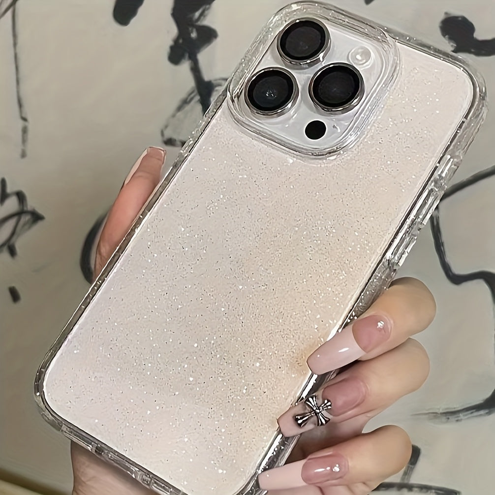 Luxury Clear Glitter Phone Case for iPhone 12-16 Shockproof Soft Cover