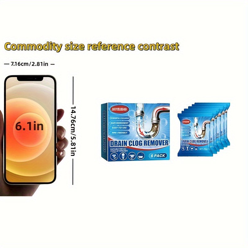 Drain Pipe Cleaning Powder for Clogs Hair Food Residue Oil Toilet Paper