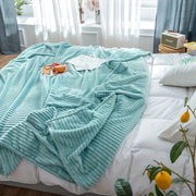 Plush Blanket with Drawstring Solid Color Throw Blanket Multi-Functional Gift for All Seasons