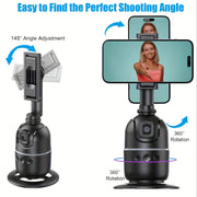 360-Degree Smartphone Gimbal Stabilizer with Auto Tracking Anti-Shake Live Streaming