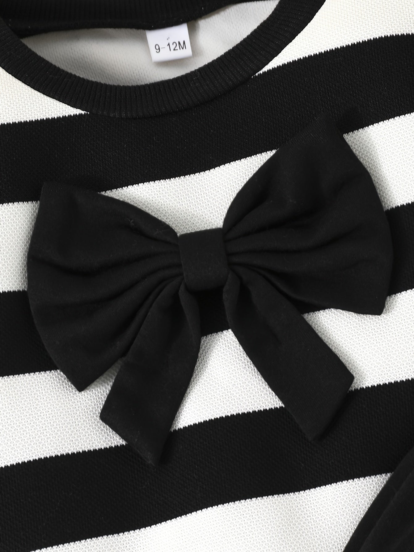 Girls Casual Outfit with Striped Top and Bell Pants for Spring and Fall