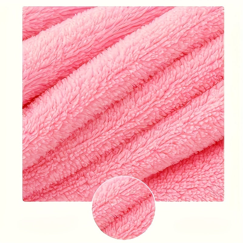 Kids Hooded Towel Pink Microfiber Sheep Shape Super Absorbent Machine Washable