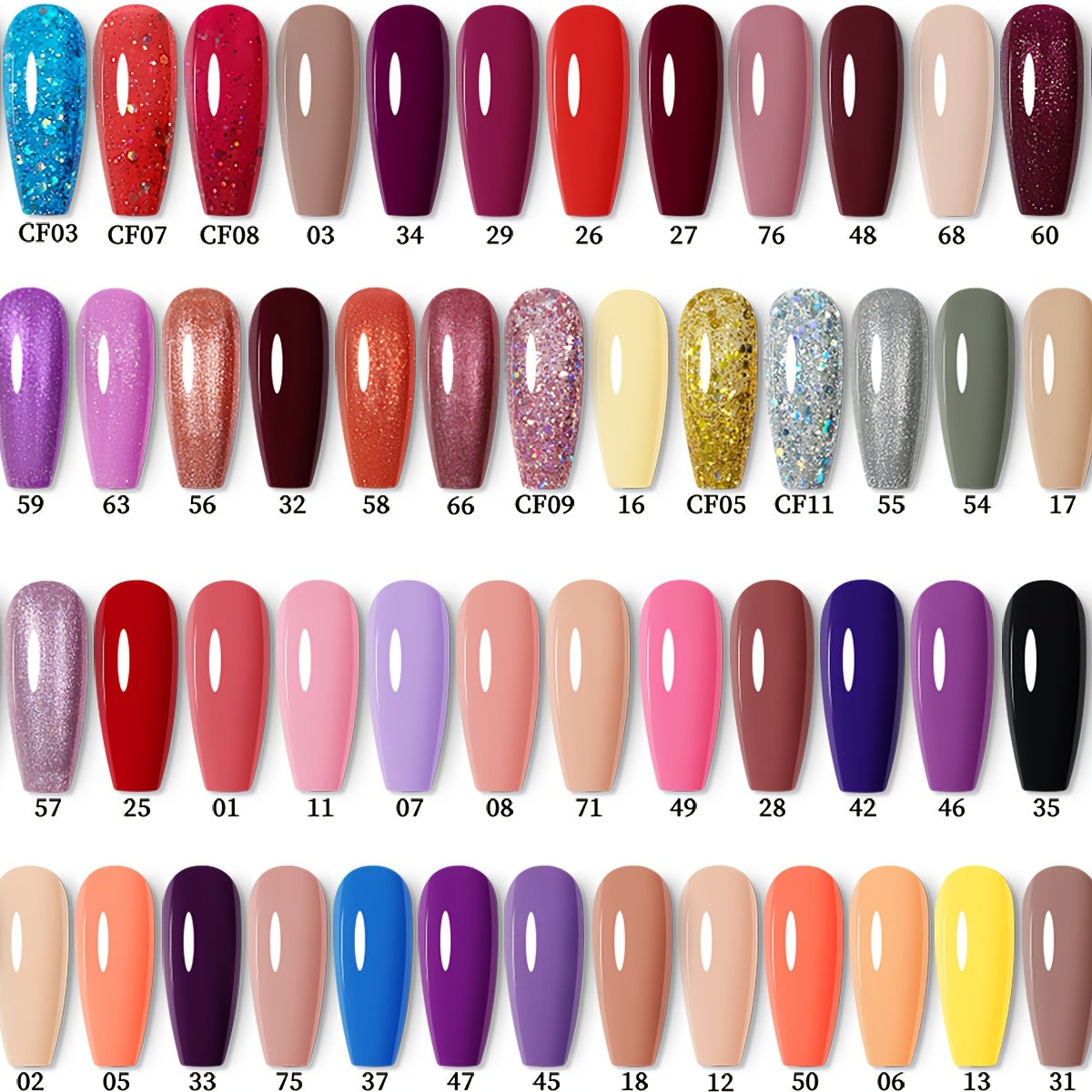 Women Gel Nail Polish Strong Bright Colors Long-Lasting