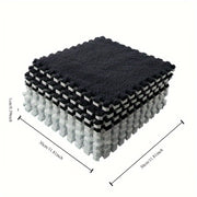 36pcs Floral Pattern Room Rug Set Lightweight Washable Braided Carpet Tiles Low Pile Soundproof Floor Mats for Living Room Bedroom