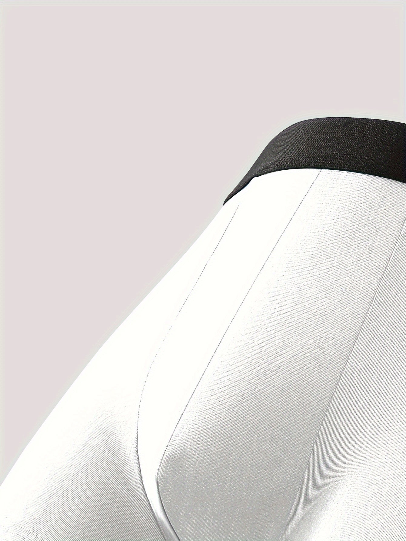 Men's Cotton Boxer Briefs 5 Pack Mid-Waist Stretch Fit Solid Breathable Comfortable