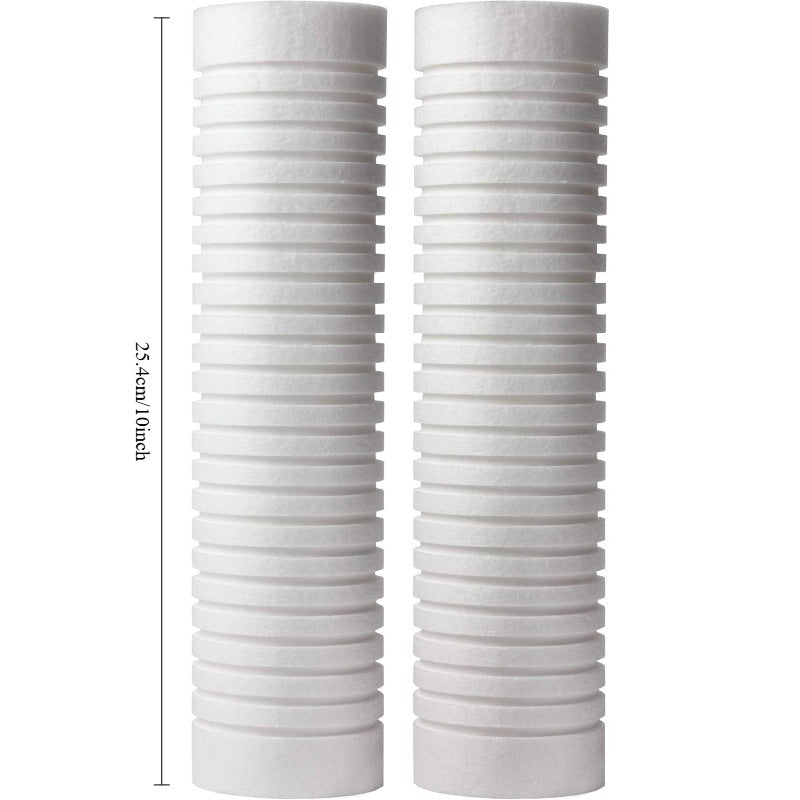 Two Pieces 5 Micron Sediment Water Filter Cartridges for Under Sink and Whole House Systems