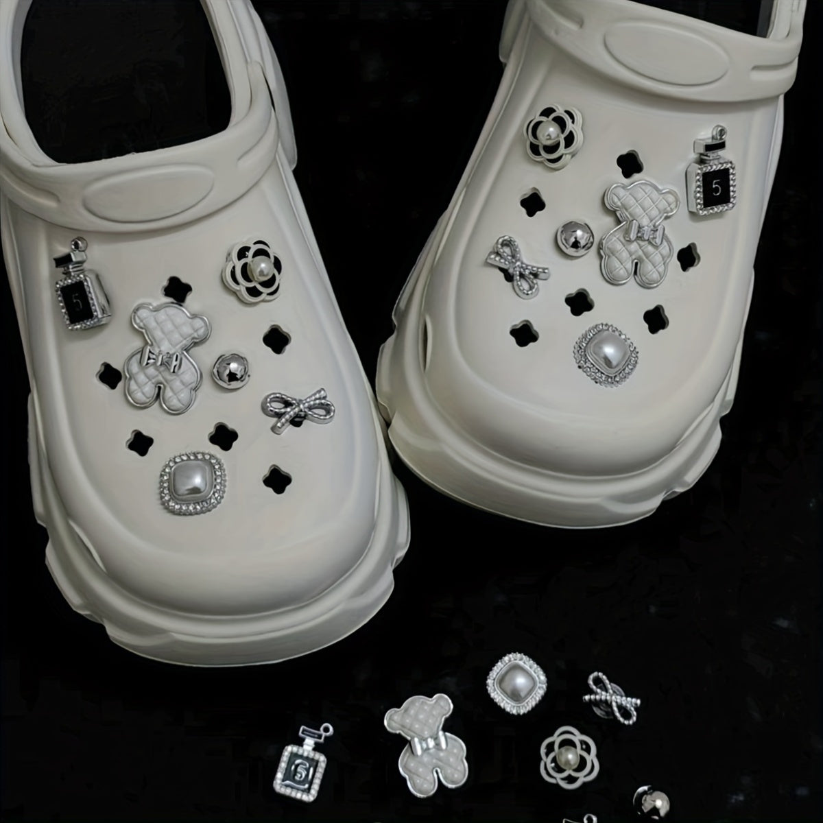 12-Piece ABS Shoe Charms Set for Women Men Garden & Casual Shoes Decor