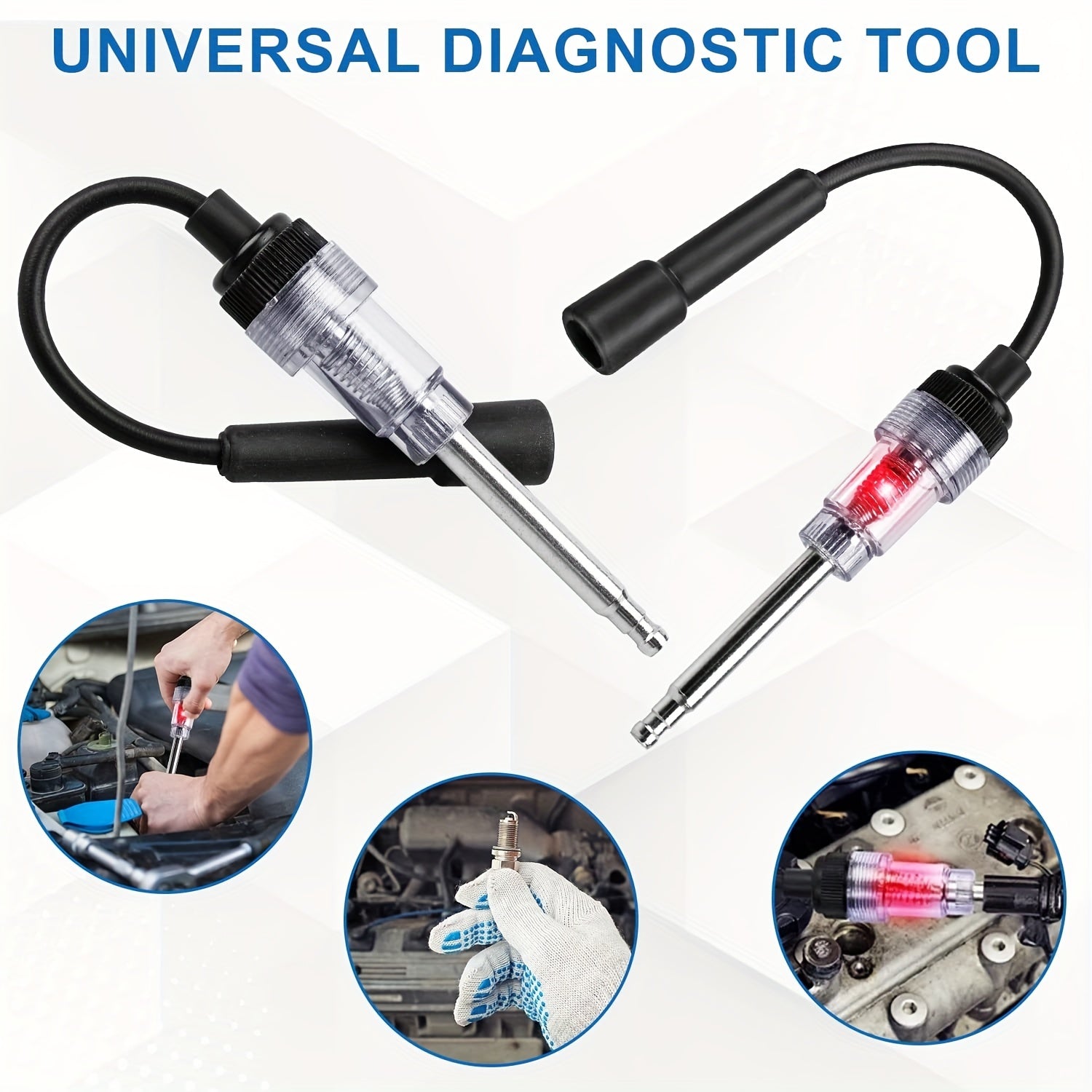 2pcs Spark Tester for Engine Diagnosis Ignition & Coil Armature Detector