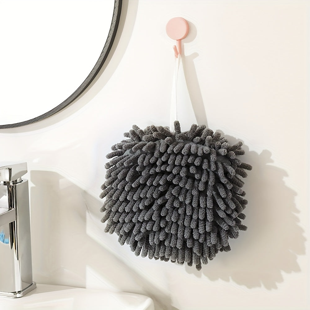 Chenille Hand Towels Quick Dry Absorbent with Hanging Loop for Bathroom Kitchen