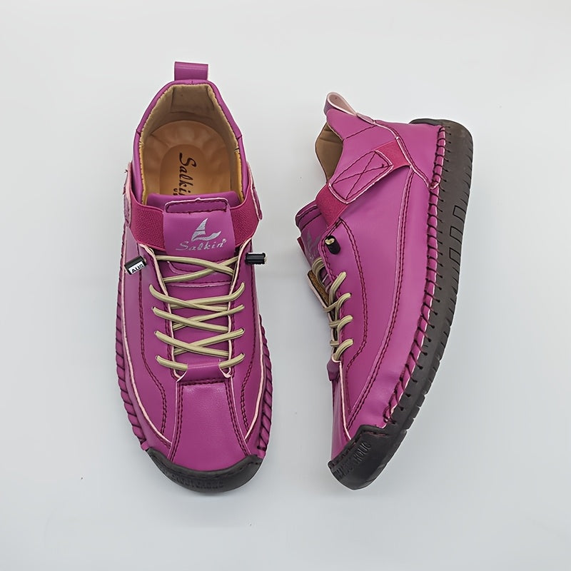 Women's Ankle Slip-On Boots Microfiber Casual Flat Heel All-Season