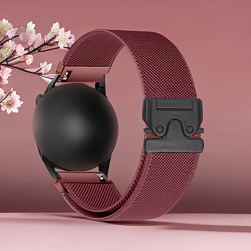 Elastic Nylon Watch Strap Adjustable Polyamide Band for Smartwatches 18mm 20mm 22mm