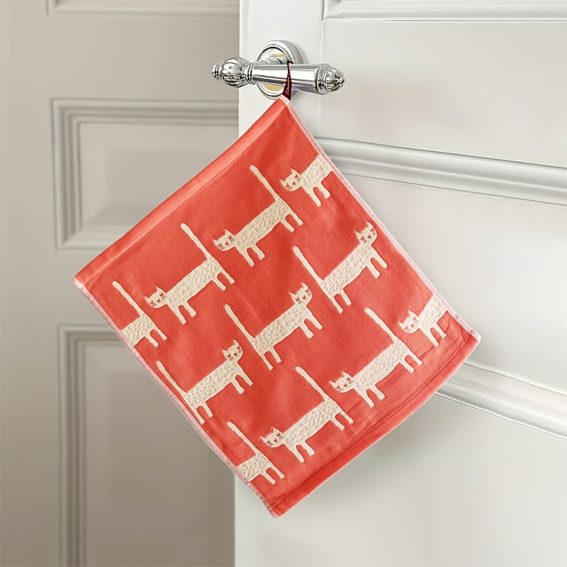 Cartoon Cat Cotton Bath Towels in Various Sizes for Bathroom and Christmas Gifts