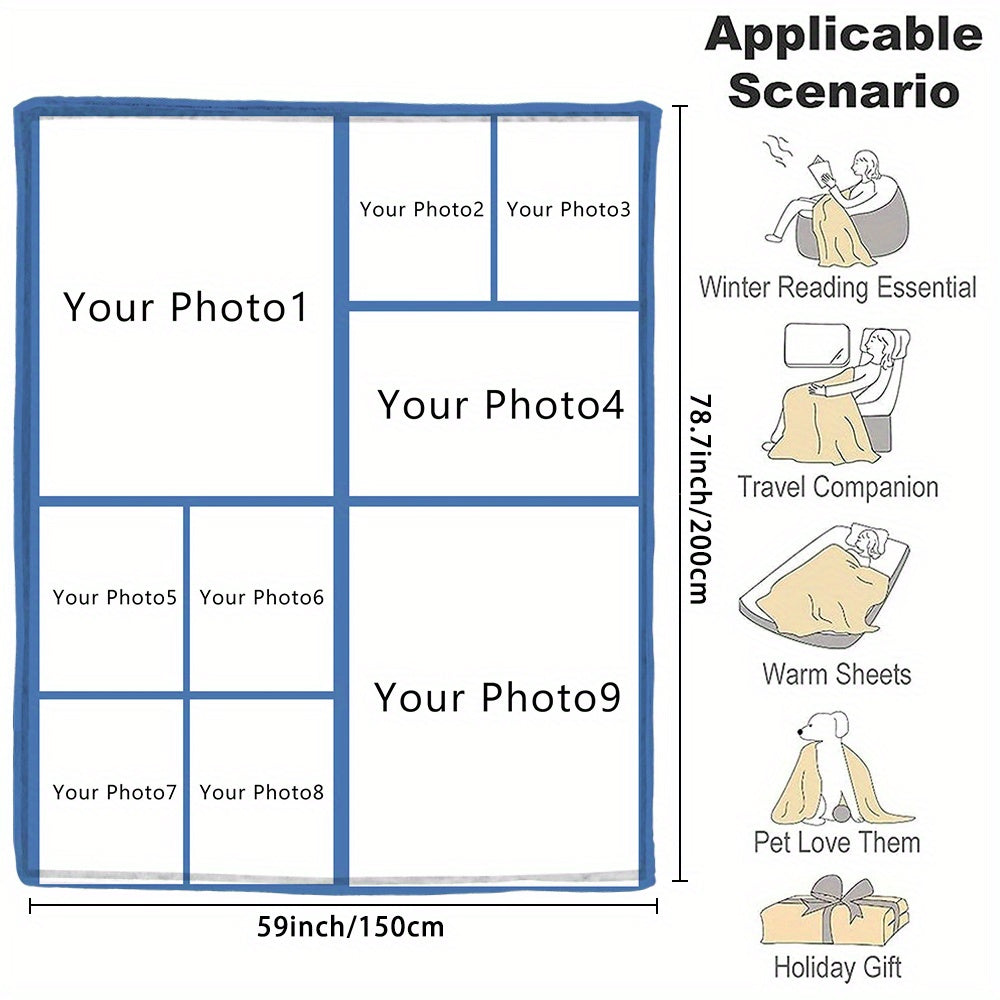 Personalized Couple Flannel Throw Blanket Soft Warm Gift for Couch Bed Camping