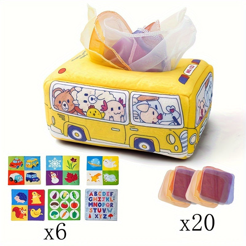 Sensory Toy for Children Polyester Tissue Box Tear-Resistant Hand Exercise Educational Toy for Boys and Girls