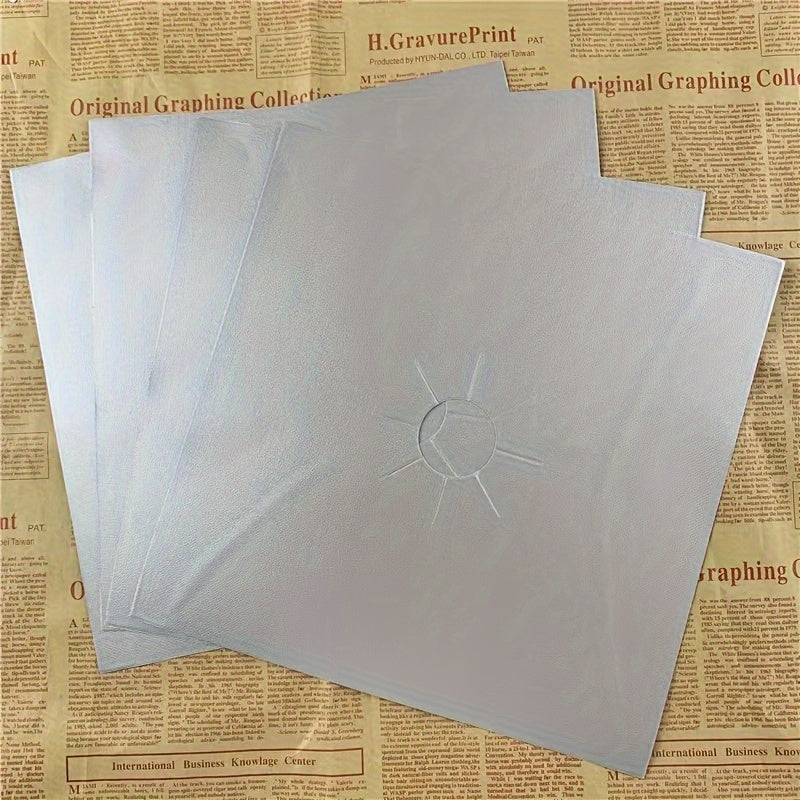 Set of 4 Extra Thick Reusable Gas Range Stovetop Protectors Burner Liners