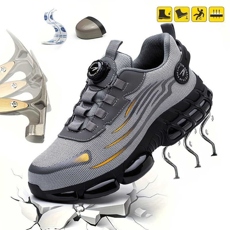 Breathable Safety Shoes with Anti-Crush Puncture Protection for Work and Casual Use