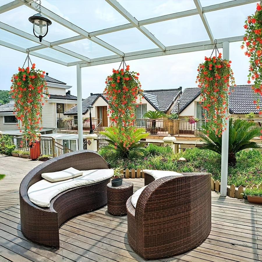 Artificial Eucalyptus Plants Outdoor UV Resistant Hanging Set of 4