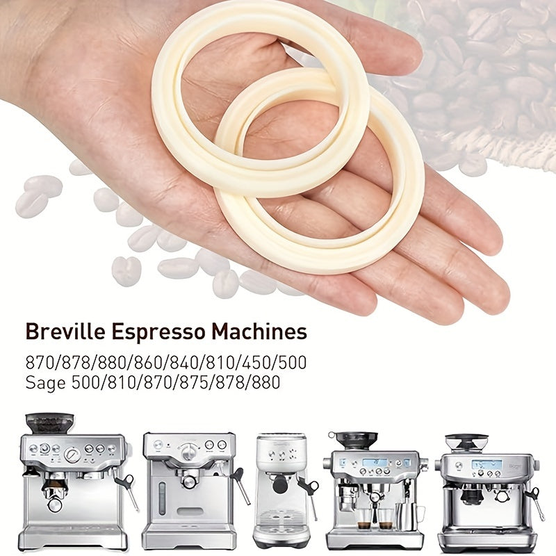 2 piezas de junta de anillo de vapor de silicona de 54 mm para máquinas de espresso, color beige, resistente al calor