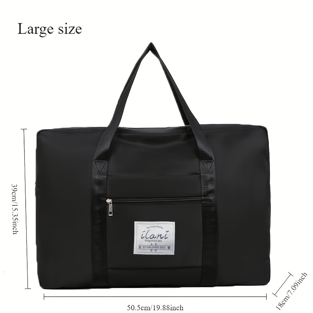 Foldable Travel Luggage Bag with Zipper, Lightweight, Large Capacity for Sports and Storage