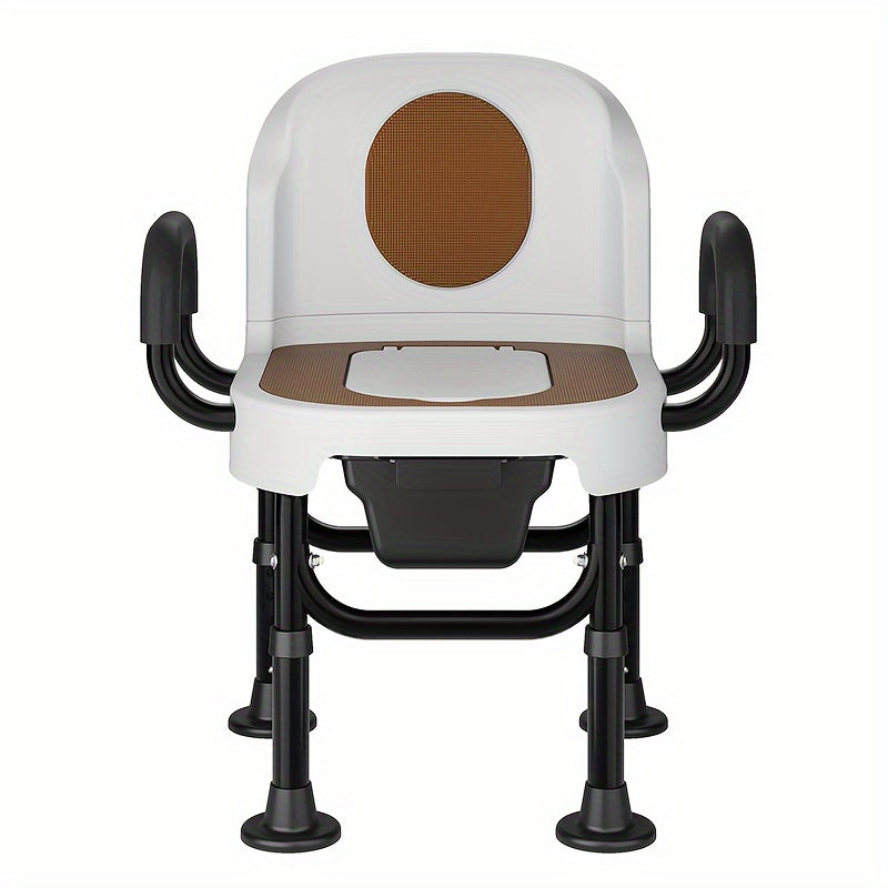 Adjustable Medical Toilet Chair with Wide Seat Safety Rails for Elderly Disabled